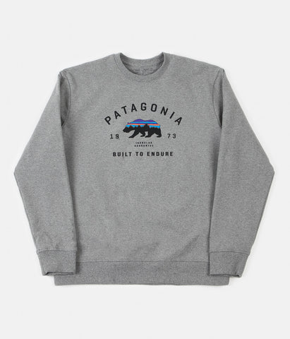 Patagonia Arched Fitz Roy Bear Uprisal Crewneck Sweatshirt Gravel He Flatspot