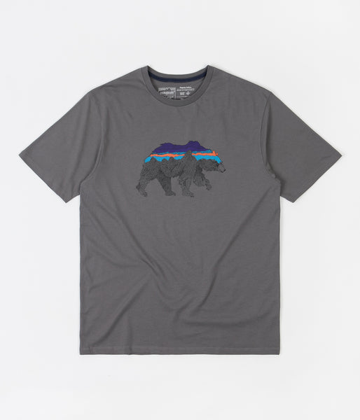Patagonia Back For Good Organic T Shirt Noble Grey Bear Flatspot