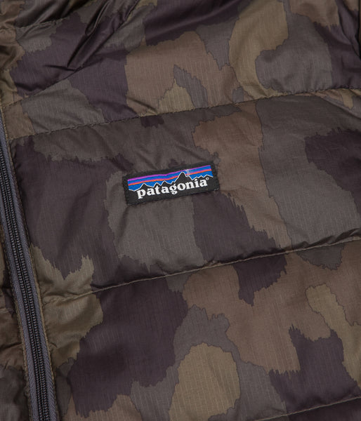 Patagonia hi loft down hoody camo on sale