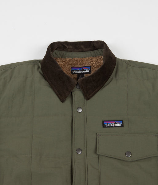 Patagonia Isthmus Quilted Shirt Jacket Industrial Green Flatspot