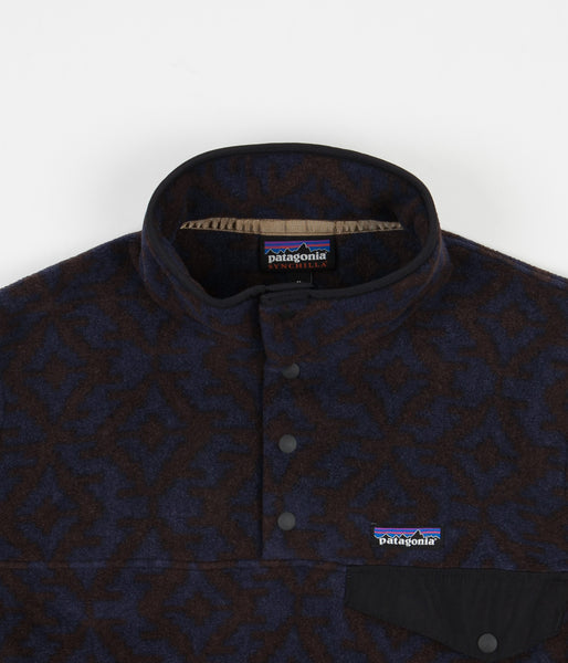 Patagonia Lightweight Synchilla Snap T Fleece Field Geo Small New Flatspot