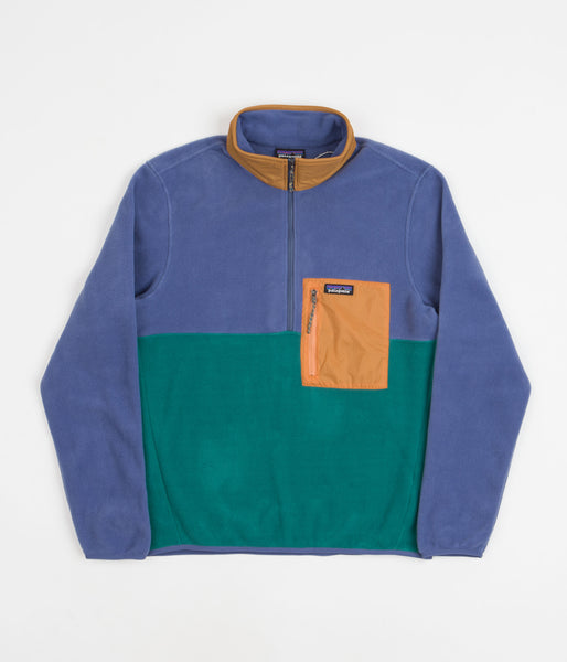 Patagonia Microdini 1 2 Zip Pullover Fleece Borealis Green Flatspot