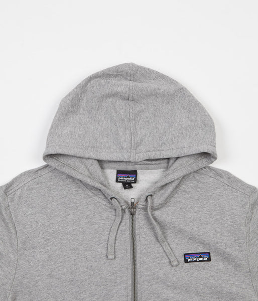 Patagonia P 6 Label Lightweight Full Zip Hoodie Feather Grey Flatspot