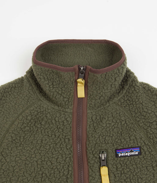 Patagonia Retro Pile Fleece Jacket Basin Green Flatspot