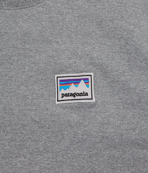 Patagonia Shop Sticker Patch Uprisal Crewneck Sweatshirt Gravel Heat Flatspot