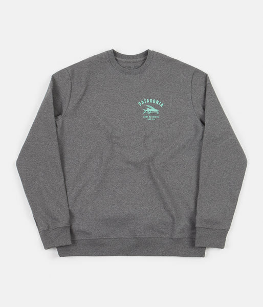 Patagonia Surf Activists Uprisal Crewneck Sweatshirt Gravel Heather Flatspot