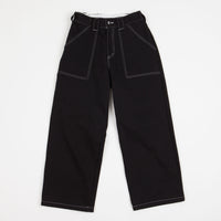 Poetic Collective Painter Pants - Black Denim / White Seams thumbnail