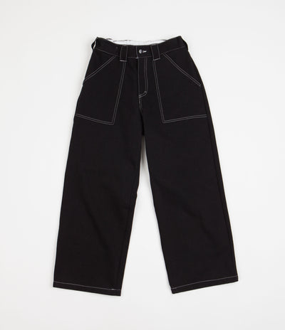 Poetic Collective Painter Pants - Black Denim / White Seams