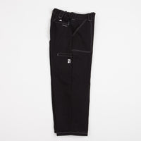 Poetic Collective Painter Pants - Black Denim / White Seams thumbnail