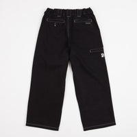 Poetic Collective Painter Pants - Black Denim / White Seams thumbnail