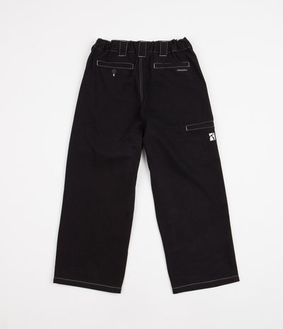 Poetic Collective Painter Pants - Black Denim / White Seams