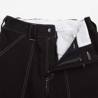 Poetic Collective Painter Pants - Black Denim / White Seams thumbnail