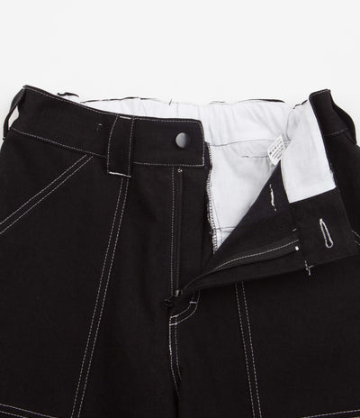 Poetic Collective Painter Pants - Black Denim / White Seams