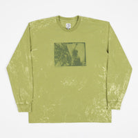 Polar Leaves And Window Long Sleeve T-Shirt in Pea Green thumbnail