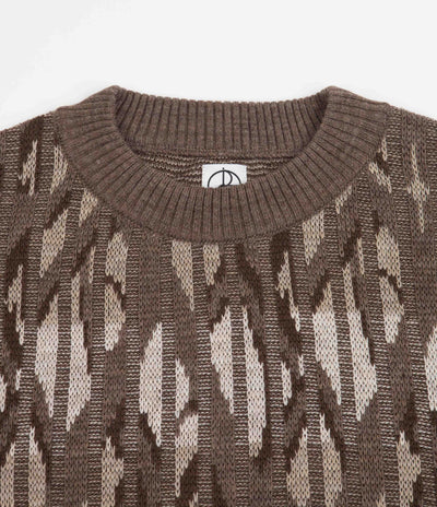 Polar Paul Knit Sweatshirt in Light Brown