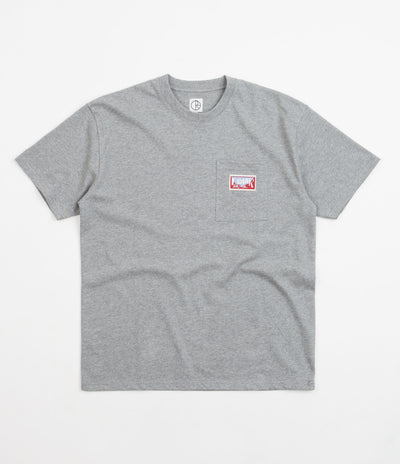 Polar Spiral Pocket T-Shirt in Heather Grey