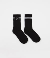 Polar Stroke Logo Socks in Black and White