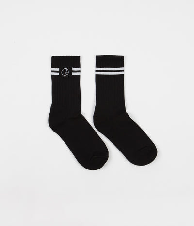 Polar Stroke Logo Socks in Black and White