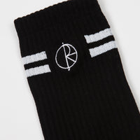 Polar Stroke Logo Socks in Black and White thumbnail