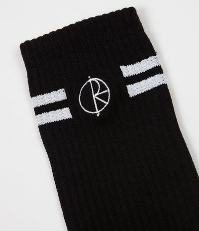 Polar Stroke Logo Socks in Black and White