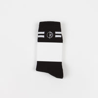 Polar Stroke Logo Socks in Black and White thumbnail
