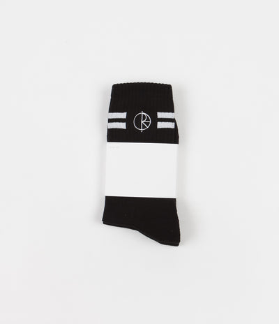 Polar Stroke Logo Socks in Black and White