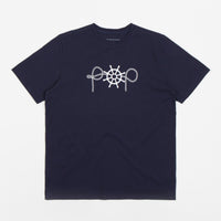 Pop Trading Company Captain T-Shirt - Navy thumbnail