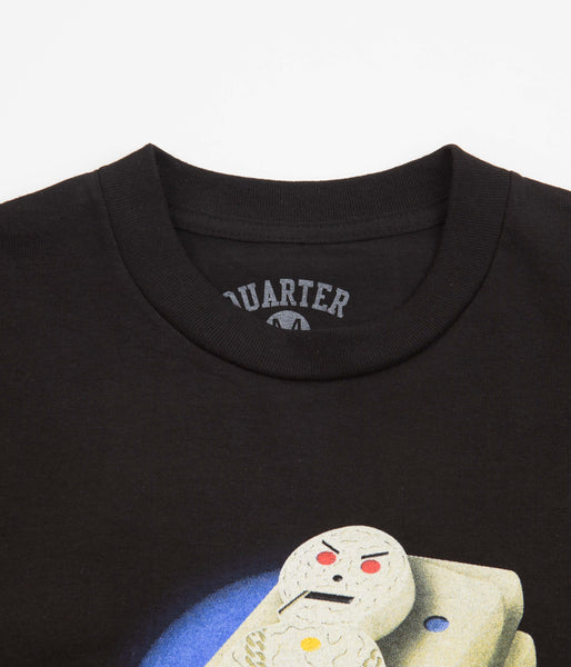 【QUARTERSNACKS】 DOMINO TEE / Black Quartersnacks Domino T-Shirt - Black | Flatspot