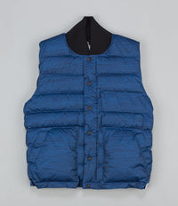 Reigning Champ X Crescent Down Works Printed Poly Down Vest Navy