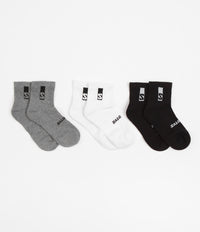 Salomon Everyday Ankle Socks (3 Pack) - Black / White / Med Grey Melange