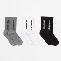 Salomon Everyday Crew Socks (3 Pack) - Black / White / Med Grey Melange thumbnail