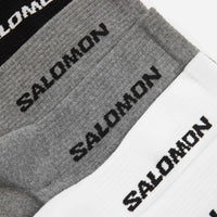 Salomon Everyday Crew Socks (3 Pack) - Black / White / Med Grey Melange thumbnail