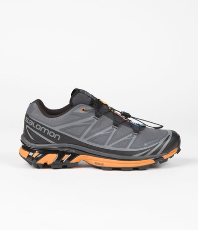 Salomon XT-6 GTX Utility Shoes in Black and Ebony / Marmalade