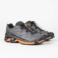 Salomon XT-6 GTX Utility Shoes in Black and Ebony / Marmalade thumbnail