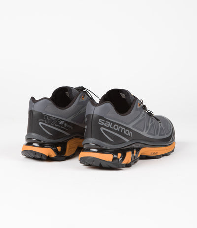 Salomon XT-6 GTX Utility Shoes in Black and Ebony / Marmalade