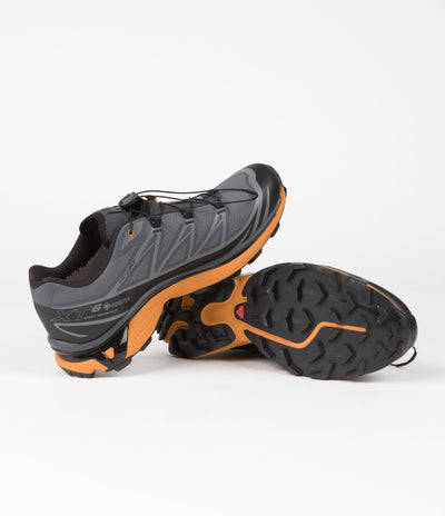 Salomon XT-6 GTX Utility Shoes in Black and Ebony / Marmalade
