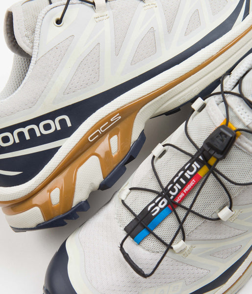 Salomon XT-6 Shoes - Lunar Rock / Dark Sapphire / Rubber | flatspot