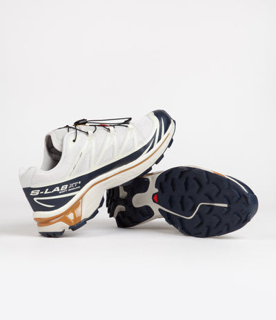 Salomon XT-6 Shoes in Lunar Rock and Dark Sapphire / Rubber