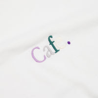 Skateboard Cafe JLH Embroidered Wayne T-Shirt in White thumbnail