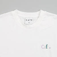 Skateboard Cafe JLH Embroidered Wayne T-Shirt in White thumbnail