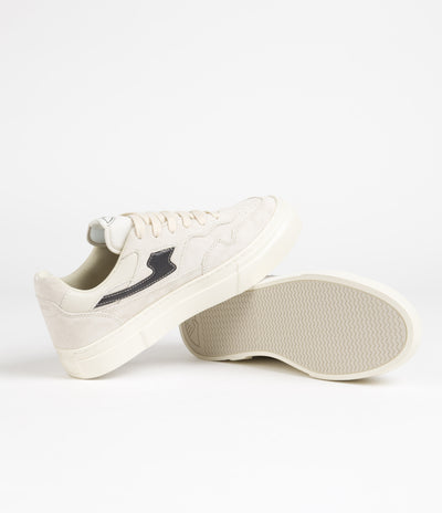 Stepney Workers Club Pearl S-Strike Suede Shoes - Ecru / Black