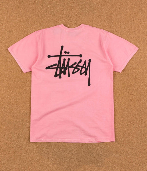 Stussy Basic Logo Tee — Pigment Dyed Pink