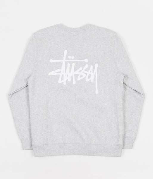 Stussy Basic Stussy Crewneck Sweatshirt - Grey Heather | Flatspot