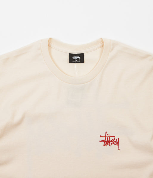 Stussy Basic Stussy T-Shirt - Natural / Red | Flatspot