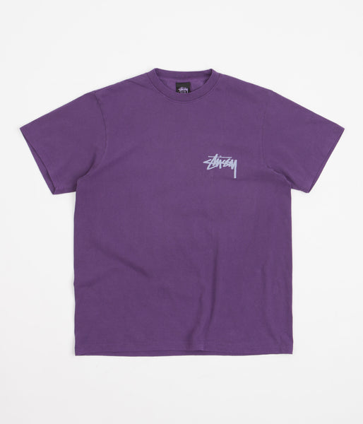 【STUSSY】Design Dot Rib Tee-Violet- ロゴクロップド丈Tシャツ STUSSY】Design Dot Rib Tee-Violet- ロゴクロップド丈Tシャツ