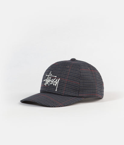 Stussy Big Logo Check Low Pro Cap - Grey | Flatspot