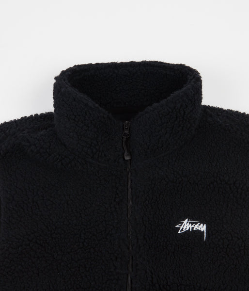 Stussy Block Sherpa Vest - Black | Flatspot Stussy Block Sherpa Vest - Black | Flatspot