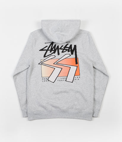Stussy Cube Hoodie - Ash Heather | Flatspot