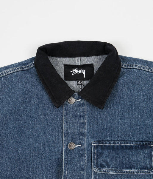 Stussy Denim Chore Coat - Blue | Flatspot Stussy Denim Chore Coat - Blue | Flatspot