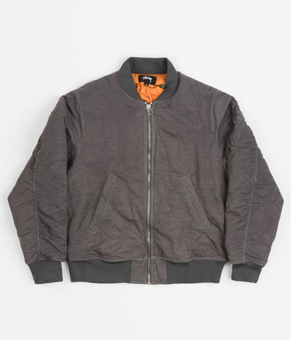 ★人気★ Stussy Dyed Nylon Bomber Charcoal Buy Stussy Dyed Nylon Bomber 'Charcoal' - 115618 CHAR | GOAT